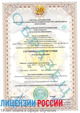 Образец сертификата соответствия Нехаевский Сертификат OHSAS 18001